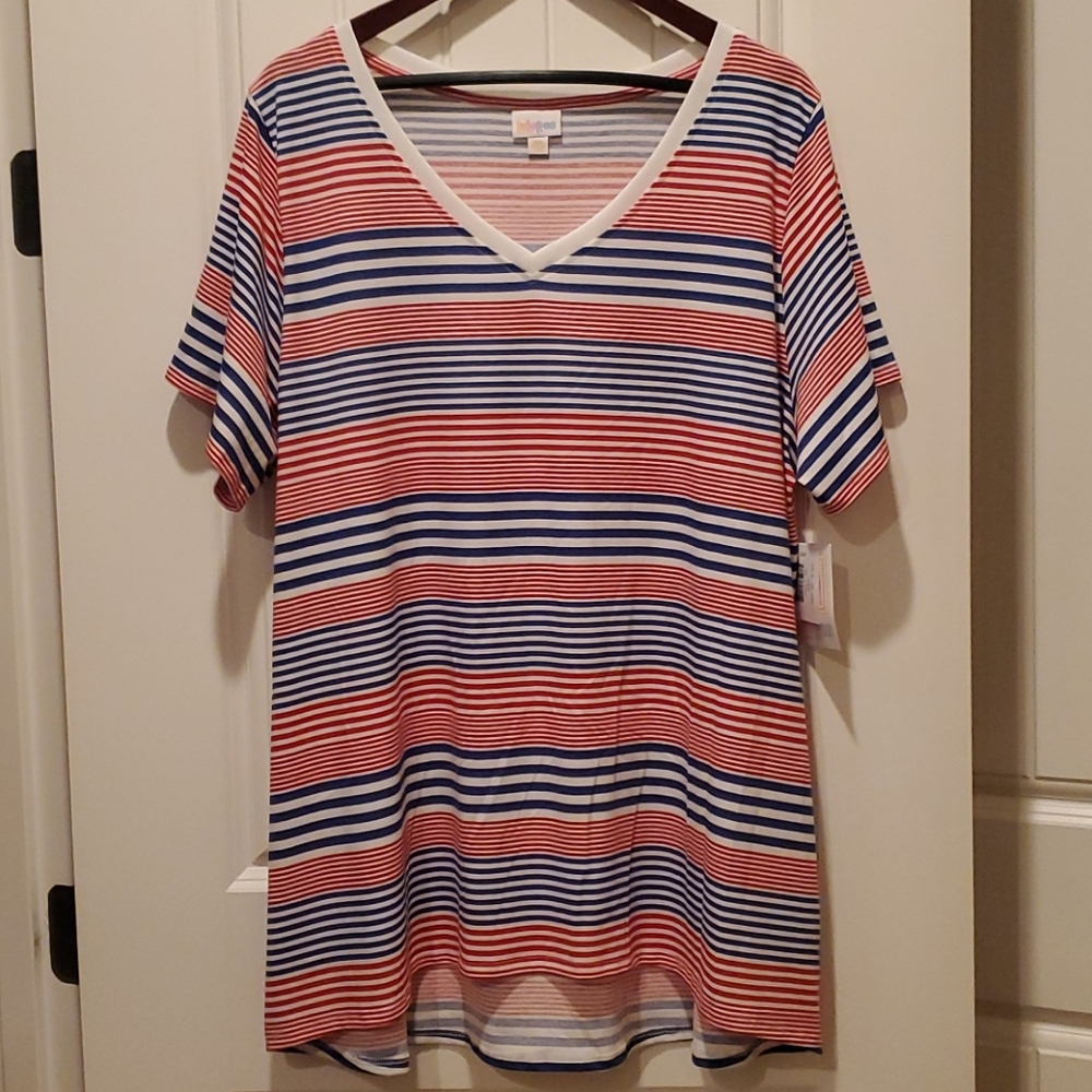 LuLaRoe Christy RWB Stripes